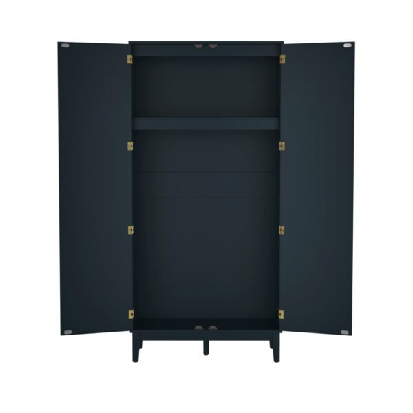 Bordeaux Berlin Blue 2 Door Wardrobe - Image 5