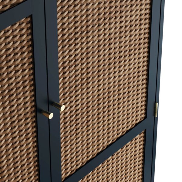 Bordeaux Berlin Blue 2 Door Wardrobe - Image 4