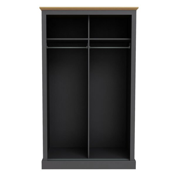 Devon Charcoal Double Sliding Wardrobe - Image 3