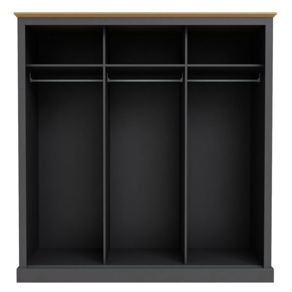 Devon Charcoal Triple Sliding Wardrobe - Image 2