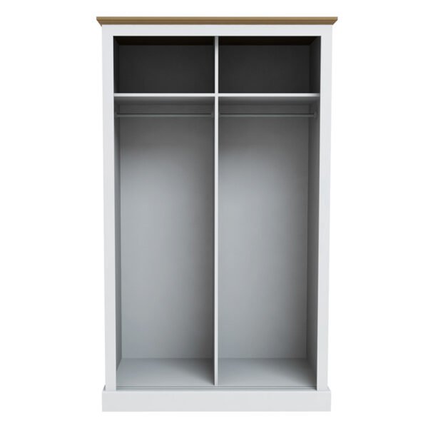 Devon White Double Sliding Wardrobe - Image 3