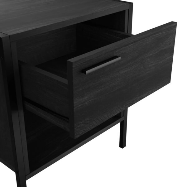 Hoxton Black Bedside Cabinet - Image 5