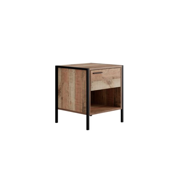 Hoxton Distressed Oak Effect Bedside Cabinet - Image 6