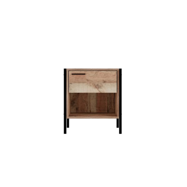 Hoxton Distressed Oak Effect Bedside Cabinet