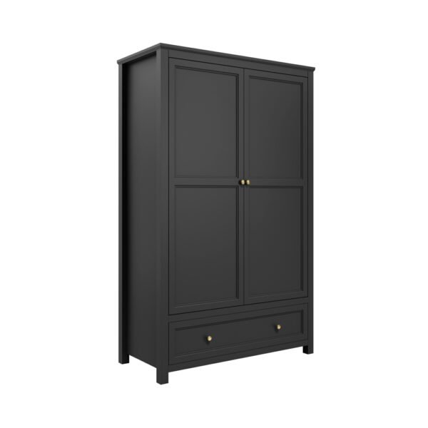 Ives Black Double Wardrobe - Image 6