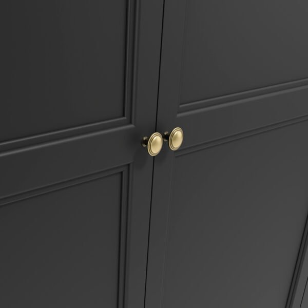 Ives Black Double Wardrobe - Image 4