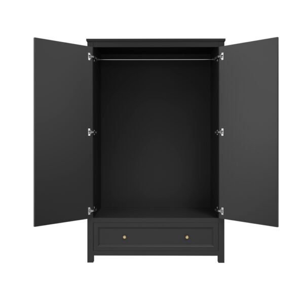 Ives Black Double Wardrobe - Image 3